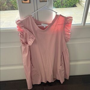 Pink Ruffle Sleeve bubble dress